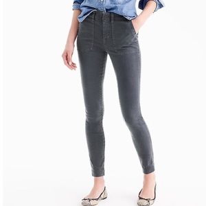 J. Crew Toothpick Cargo Skinny in Teal Grey